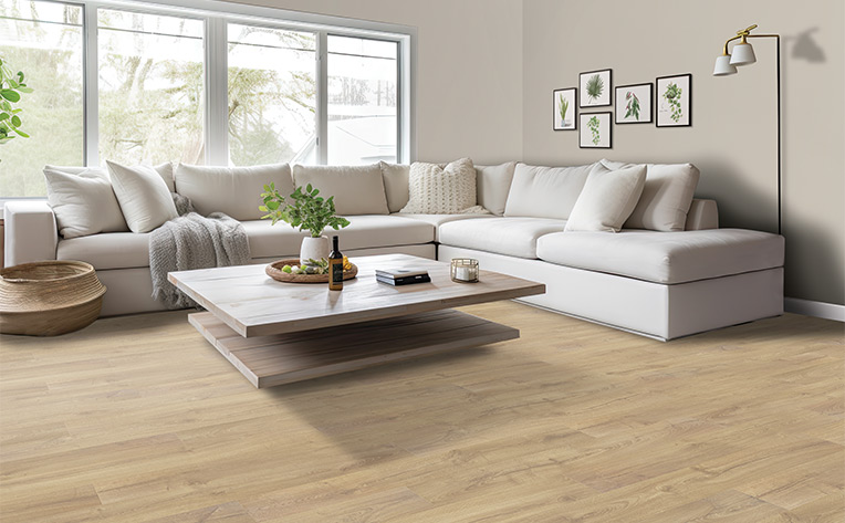 luxury vinyl plank flooring in living room